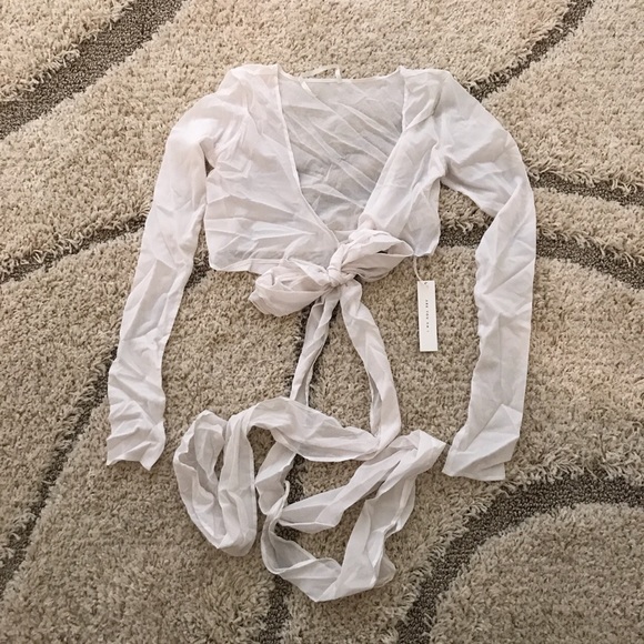 SOLD.NWT ARE YOU AM I Isabeli Wrap Top - Picture 4 of 6